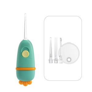 (tặng pin ) Dụng cụ ráy tai mini kèm nhíp có đèn led và kính lúp hình cà rốt  full box - chăm sóc tai - ráy tai có đèn cho bé - bảo vệ tai