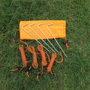 Camping Tent Accessories Set Including 4 Pegs+4 Ropes+1Storage Bag Tent Floor Nails Camping Tent Accessories Tools