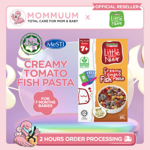 Little Nuur My First Series Creamy Tomato Fish Pasta (80g) - Baby Food Ready To Eat Pasta 7m+