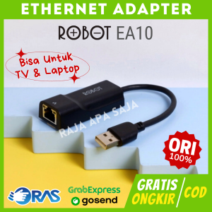 Kabel Adapter USB Ethernet to RJ45 LAN Untuk Nintendo Switch PC Laptop Adaptor Konektor Converter Konverter Internet Robot EA10