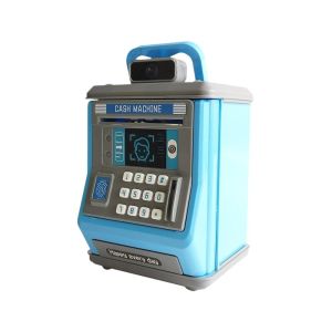 MICANGP Password Lock Kids Money Container Large Capacity Plastic Piggy Bank Educational Toy Fingerprint Unlock Automatic Safe Child Gift