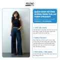 Quần Jean Nữ Ống Suông Trơn Tưa Lai Form Straight - Routine 10F23DPAW006. 