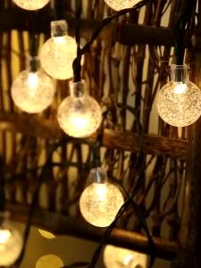 Solar waterproof Garden Decoration LED Bulb Wedding Fairy Christmas Lamp Crystal Ball Tent Lights