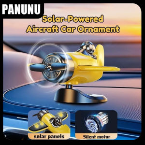 Solar Rotating Car Aromatherapy Diffuser Airplane Dashboard Ornament Sulit Matibay Odor Remover Natural Oil Antibacterial