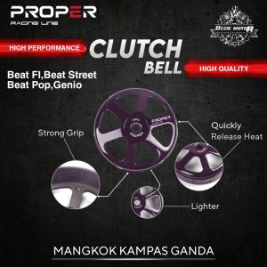 PROPER RACING LINE MANGKOK KAMPAS GANDA BEAT SCOOPY VARIO ADV PCX GENIO NMAX LEXI AEROX MIO X-RIDE FAZZIO FREEGO GRAND FILANO MIO M3 X-MAX X MAX 250 NEW CLUTCH BELL MANGKOK GANDA RACING