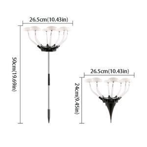 BEITE Mushroom-Shaped Solar-Powered Lamp Solar-Powered Night Lighting Outdoor Lamp Weatherproof Automatic Light Sensor Solar Landscape Light Outdoor Use