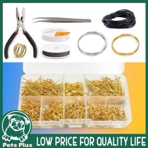 ★Same Day Shipping★ Mixed Styles DIY Jewelry Findings Material Beads Cup Earring Hook Jump Ring Hook Pin Box Sets for Jewelry Making Findings DIY-Earring-Kit