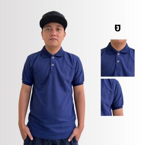 Polo Polos Hitam Dewasa Lengan Pendek