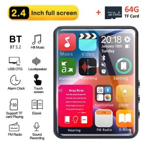 2.4 Inch màn hình cảm ứng trọn Bộ MP3 MP4 Máy Nghe Nhạc âm thanh độ trung thực cao E-Book FM đồng hồ Radio báo thức Video Phát Lại Âm Nhạc Máy Nghe Nhạc Được Xây Dựng-Trong Thẻ Nhớ