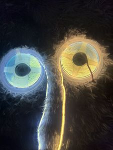 Led cuộn dây dán COB 12V 5m chống lộ mắt siêu sáng