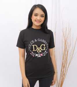 Baju Atasan Kaos Wanita Perempuan Dewasa ABG Lengan Pendek Import Tebal Babyterry Terbaru Kekinian