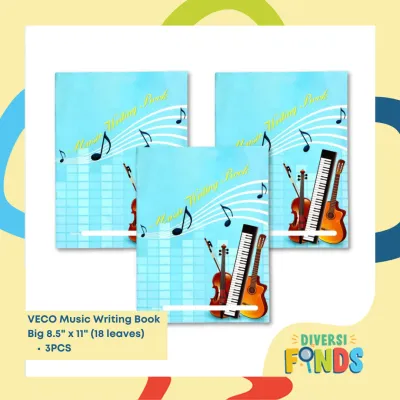 3pcs or 5 pcs Veco Music Writing Book 18lvs per book BIG SIZE