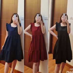 PRETTY STYLES - REALPICT!! Dress Wanita DRESS CANDY Wanita Casual Kekinian Motif Polos Import Quality Pakaian Wanita Dress Casual Dress Kekinian Murah Meriah