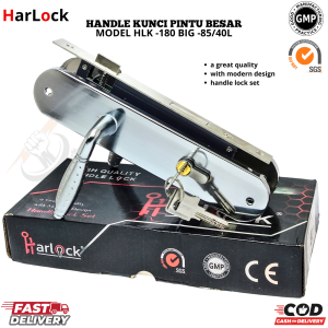 Set Kunci Pintu Harlock Bintik dengan Desain Modern - Anti Karat Pintu Besar ukuran 85/40L