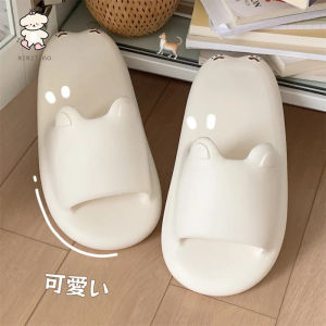 WEIYI-XXT Girl Heart Cartoon Cute EVA Cat Ears Slippers for Women Summer Home Indoor Soft Bottom Sandals