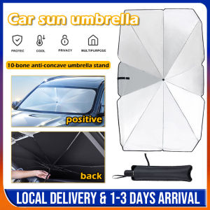 Universal Car Windshield Sun Shade Cover Car Parasol Car Sun Shade Umbrella Rays and Heat Sun Visor Protector Foldable Car Windshield Parasol UV 125cm 145cm 汽车遮阳罩