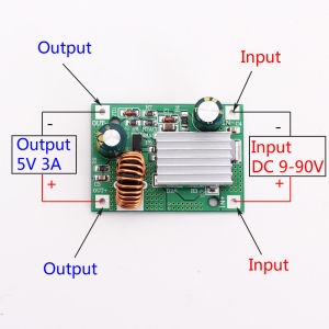 Aideepen 3A Buck Step Down Power Supply Module DC-DC 9V/16V-90/120V 48V 36V 24V to 5V 12V