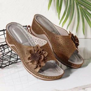 [Free Shipping] Summer New WomenS Shoes Plus-Size Sandals WomenS Woven Floral Wedge Sandals WomenS Woven Floral Wedge Sandals