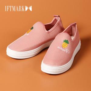 IFTMARK รองเท้าผ้า รองเท้าผู้หญิง รองเท้ากีฬา สลิป-ออน แฟชั่น ยืดหยุ่นได้ดี เป็นทรงดี ใส่ง่าย สบายเท้า