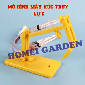 Lắp ráp mô hình máy xúc thủy lực cần cẩu thủy lực dùng học tập thí nghiệm stem steam DIY - HM0524