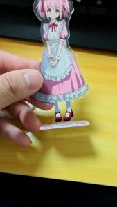 2Pcs/Set Puella Magi Madoka Magica Anime Figure Model Plate Desk Bedside Decoration Kaname Madoka 58mm Badge Collection Gifts