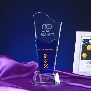 LZD New Crystal Trophy Blade Medal Excellent Staff Sales Elite Sports Meeting Lettering Company Award Souvenir