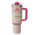 Stanley Thermos Cup 40oz Large-capacity stainless steel water cup with handle and high aesthetic appeal for outdoor use. 