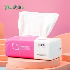 Khăn Giấy Vuông  Giấy Ăn Cao Cấp Emos Khổ Lớn Bịch 70 Tờ Dày Dặn  Mềm Mịn - Khăn Khô Lau Mặt - Khăn Giấy Lụa