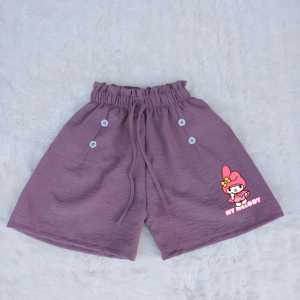 Hotpants Labubu Kuromi Motif Karakter Elastis Anak Perempuan Usia 4-15 Tahun