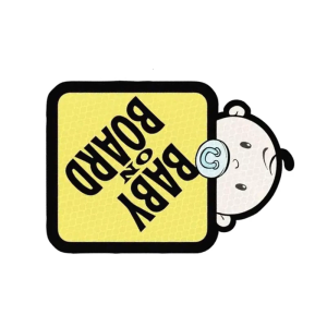 Baby in Car Car Sticker High Visibility Reflective Safety Sign Reflective Sticker for Rear and Side Window