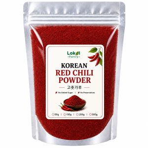 Korean Red Chili Powder Premium Quality | Authentic Gochugaru Red Chili Powder | Natural Ground Korean Chili Pepper | Culinary Herbs & Spices | Perfect for Kimchi Tteokbokki Korean BBQ Soups Stews Marinades & Cooking