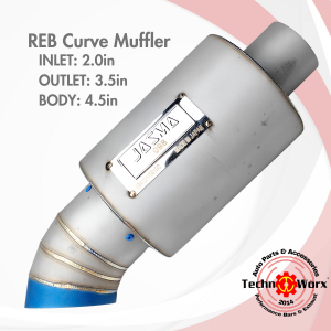 REB Curve Jasma Muffler Original Japan Super Short Exhaust Aero Super hks Freeflow Kit Racing Nitto