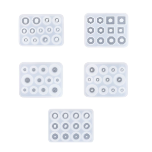 Multi Shape Resin Mold Set Silicone Bead Casting Tools For DIY Gemstones Pendants Craft Accessories Creation
