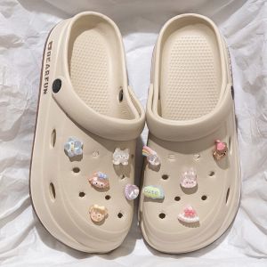 [Free Shipping] Mens and Womens Summer Outdoor Clogs Breathable Thick-Soled EVA Sandals Non-Slip Odor-Resistant Beach Slippers.