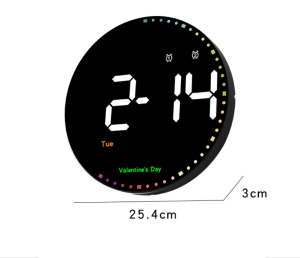 Led Digital Electronic Clock Perpetual Calendar Wall Clock Living Room Decoration Clock Wall Hanging Colorful Intelligent