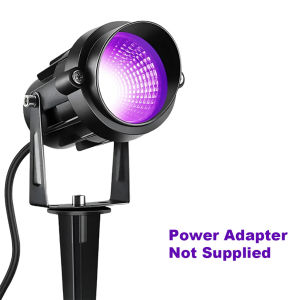 Purple LED Outdoor Spotlight 12W Auto Sensor Landscape Lighting Waterproof Garden Yard Pathway Spot Light For Halloween Christmas Decorations Plant Uplight Hardwired