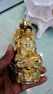 TƯỢNG QUAN ÂM MẠ VÀNG BÌNH AN TÀI LỘC