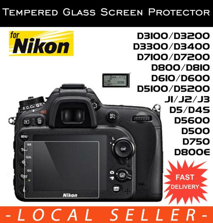 Tempered Glass Screen Protector for Nikon D3100 D3200 D3300 D3400 D5 D4S  D500 D5100 D5200 D5300 D5500 D5600 D610 D600 D7100 D7200 D750 D800 D810  D800E