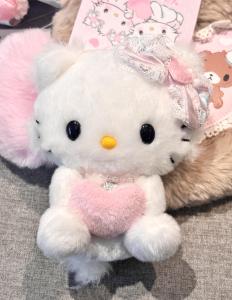 Sanrios Hello Kitty Charmmy Kitty Đồ chơi sang trọng Móc khóa Kawaii Nữ tính Mèo con Búp bê Nhồi bông Trang trí Ba lô Quyến rũ Quà tặng bạn gái2026