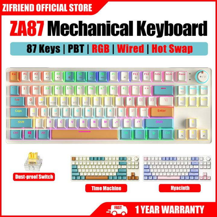 ZIFRIEND ZA87 87 Keys Mechanical Keyboard Wired Mechanical Keyboards 3 ...