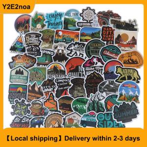 【Local shipping】 [Mecola] 50Pcs Camping Landscape Sticker Outdoor Adventure Suitcase Laptop Guitar Sticker