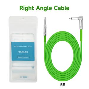 อะคูเวย์ กีตาร์สายลดเสียงรบกวนสายไฟมุมขวาตรงสําหรับกีตาร์ไฟฟ้าเบสไมค์แอมป์