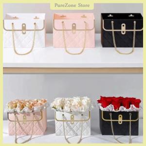 [PureZone] Portable Flower Box Rose Packaging Box Wrapping Paper Bag Gift Box Party Gifts