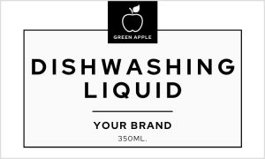 Custom Minimalist Dishwashing Waterproof Sticker Label | Custom to your brand | Waterproof | Smudgeproof | Custom | Option 2