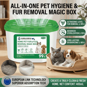 🌟 No Hair Sticking To Clothes🌟 Pet Hair Removal Air Magic Box Odor Purifier Deep Cleaning Tool 360° All-Round Powerful Hair Absorption