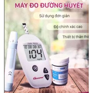 Trọn Bộ Máy Đo Đường Huyết Máy Đo Tiểu Đường Tại Nhà Safe Accu tặng que đo và kim thử máu hàng cao câp chính hãng