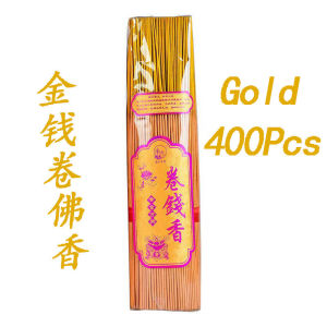 WHL 黄金卷钱香 560Pcs 短 正版 少烟香 香灰自然卷起 Money Roll Incense Smokeless Natural Joss Sticks Incense Stick 香 少烟 卷钱香 神料