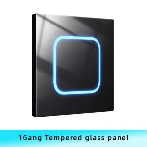 Tempered glass panel 1 2 3 4 gang wall button light switch 1 2Way international general LED indicator reset point power switch