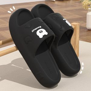 Free Shipping Cartoon-Style Slippers For Women Suitable For Summer Indoor Use With A Sophisticated Design Quiet Soles Thick And Non-Slip EVA Material And Available As A CoupleS Set