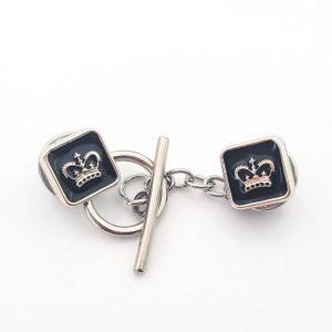 OMQAIO Thỏ Áo cardigan không đinh có khóa OT Vương Miện Tam giác Trâm cài hoa Chống ánh sáng Thanh lịch Có thể tháo rời Ghim Cài quần áo cố định hình ngôi sao